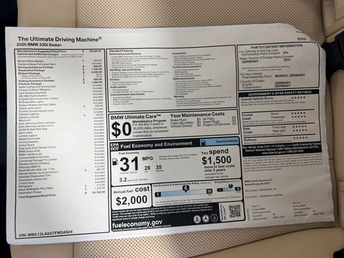 New 2026 BMW 330i Sedan w/ M Sport Package image 20
