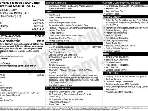 Used 2025 Chevrolet Silverado 2500 High Country w/ Technology Package AWD/4WD image 33
