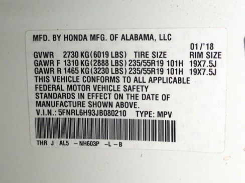 Used 2018 Honda Odyssey Elite image 61