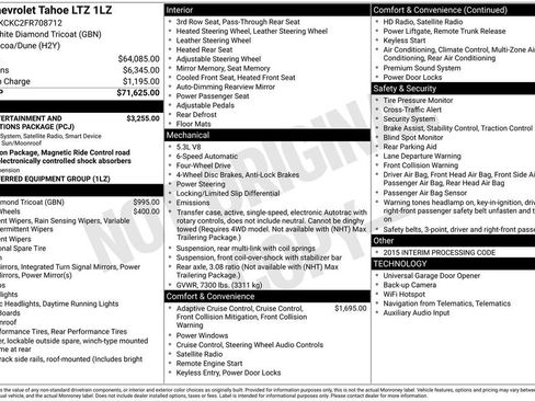 Used 2015 Chevrolet Tahoe LTZ image 9