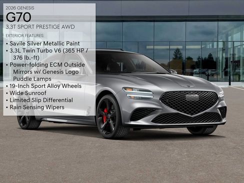 New 2026 Genesis G70 3.3T Sport Prestige image 3