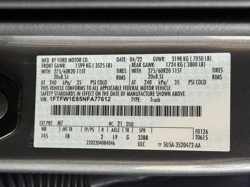 Used 2022 Ford F150 XLT w/ Equipment Group 302A High AWD/4WD image 23