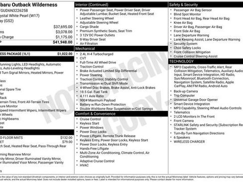 Used 2022 Subaru Outback Wilderness w/ Wilderness Package AWD/4WD image 32