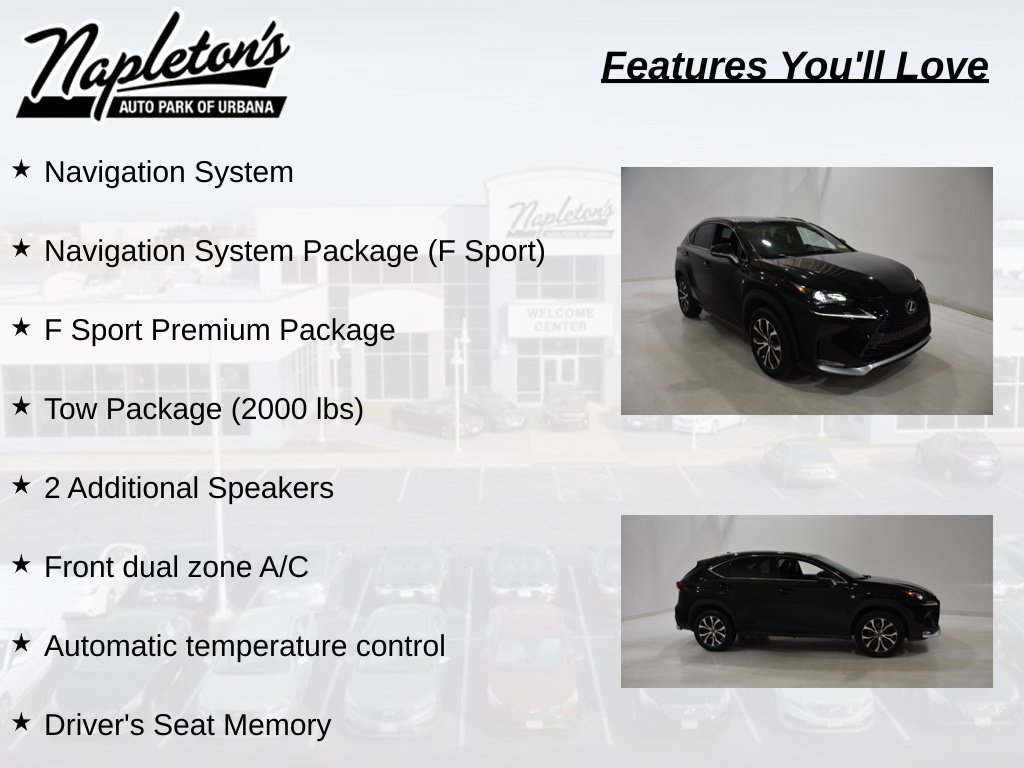 Used 2017 Lexus NX 200t F Sport w/ F Sport Premium Package AWD/4WD image 8