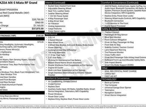 Used 2023 MAZDA MX-5 Miata Grand Touring w/ Weather Package image 13