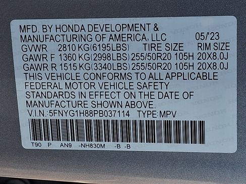 Certified 2023 Honda Pilot Elite image 30