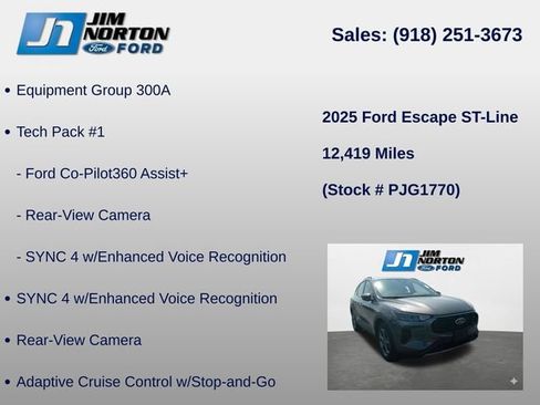 Used 2025 Ford Escape ST-Line w/ Tech Pack #1 FWD image 8