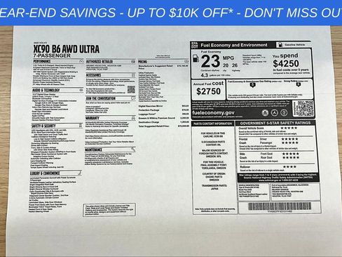 Used 2025 Volvo XC90 B6 Ultra w/ Protection Package Premier image 46