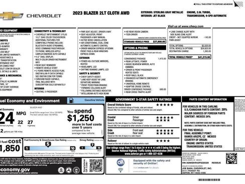 Used 2023 Chevrolet Blazer LT w/ Convenience Package image 47