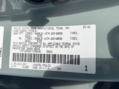 New 2026 Toyota Tundra Limited AWD/4WD image 38