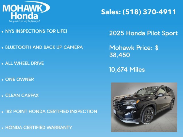 Certified 2025 Honda Pilot Sport image 8