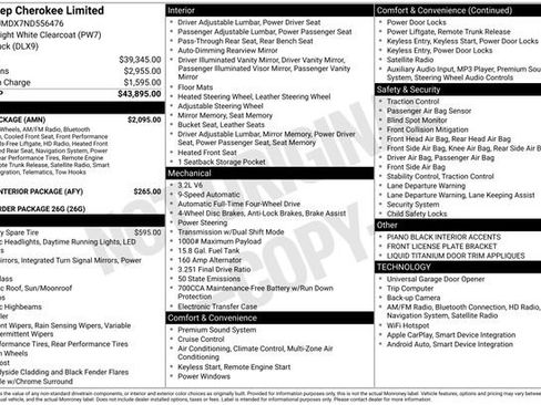 Used 2022 Jeep Cherokee Limited w/ Elite Package image 36