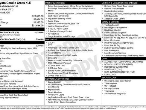 Used 2022 Toyota Corolla Cross XLE w/ Convenience Package AWD/4WD image 6