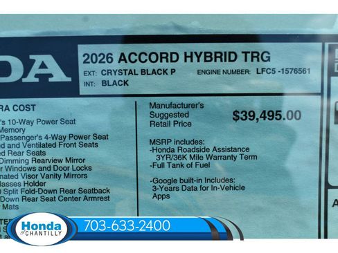 New 2026 Honda Accord Hybrid Touring image 38