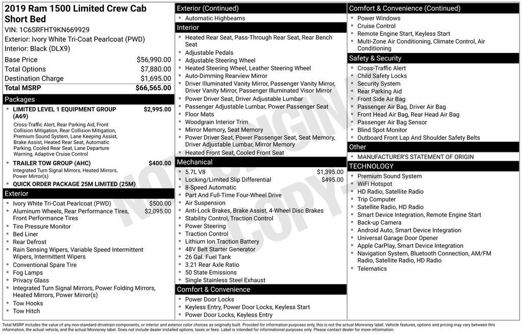 Used 2019 RAM 1500 Limited AWD/4WD image 13