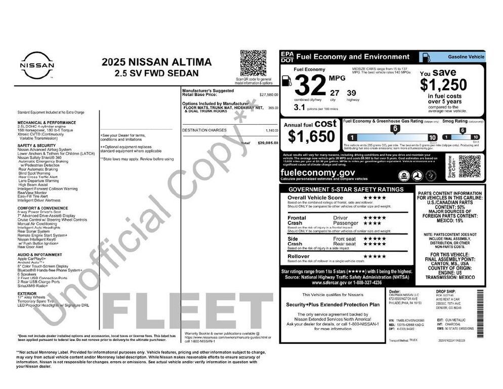 Used 2025 Nissan Altima 2.5 SV FWD image 30