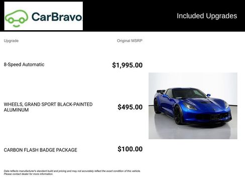 Certified 2019 Chevrolet Corvette Grand Sport w/ Carbon Flash Badge Package image 15