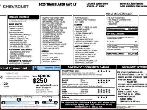 Used 2025 Chevrolet TrailBlazer LT AWD/4WD image 4