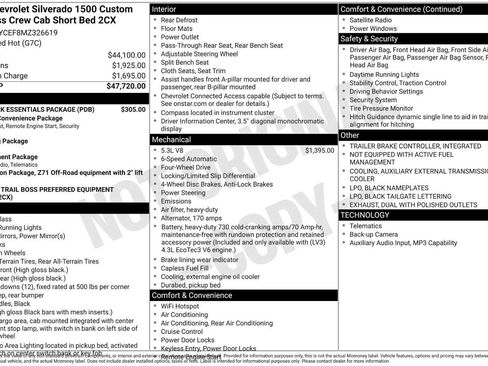 Used 2021 Chevrolet Silverado 1500 Custom Trail Boss w/ LPO, Dark Essentials Package AWD/4WD image 28
