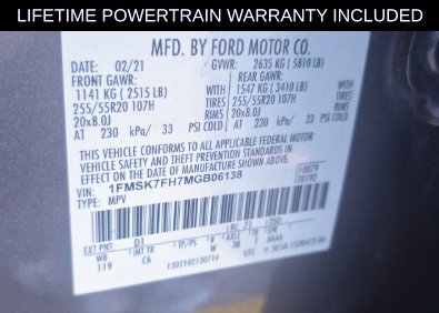 Used 2021 Ford Explorer Limited w/ Equipment Group 301A RWD image 7