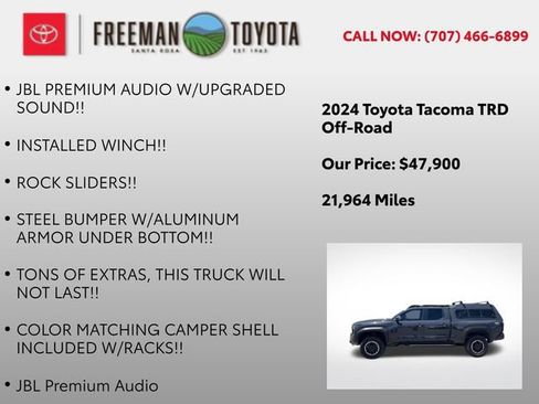 Used 2024 Toyota Tacoma TRD Off-Road w/ TRD Off Road Upgrade Package AWD/4WD image 11