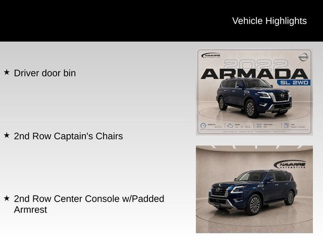 Used 2022 Nissan Armada SL w/ Captain's Chairs Package RWD image 16
