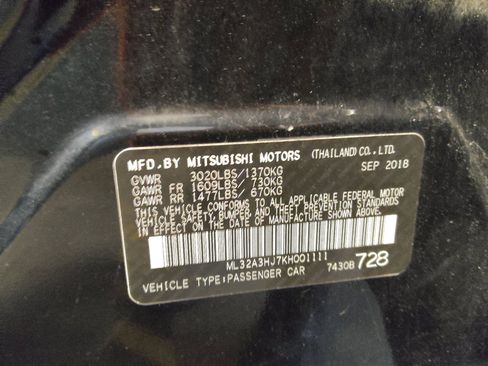 Used 2019 Mitsubishi Mirage ES FWD image 33