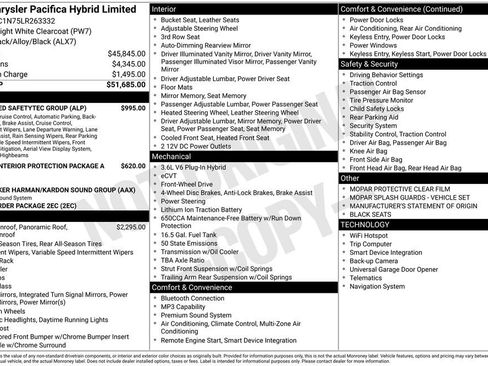 Used 2020 Chrysler Pacifica Limited w/ Advanced Safetytec Group FWD image 42