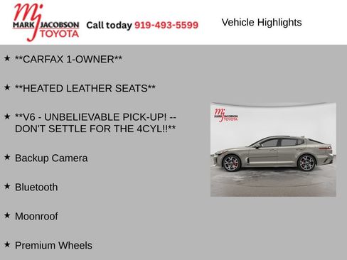 Used 2019 Kia Stinger GT1 RWD image 5