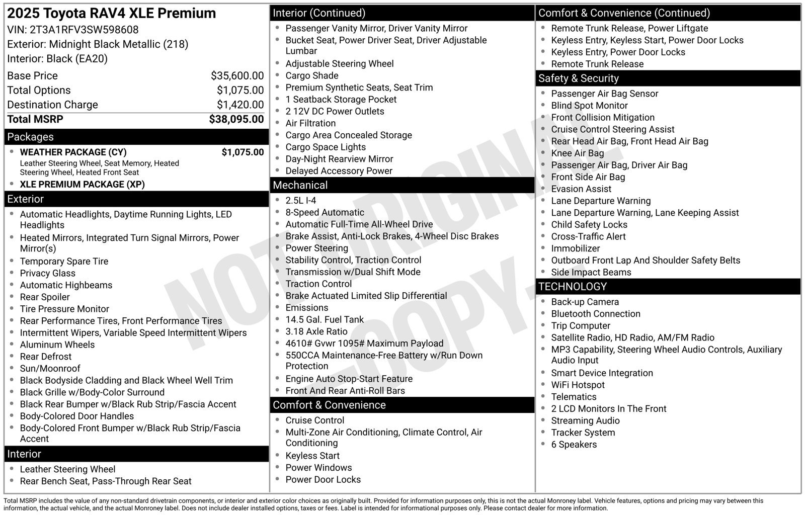 Used 2025 Toyota RAV4 XLE Premium w/ Weather Package AWD/4WD image 47
