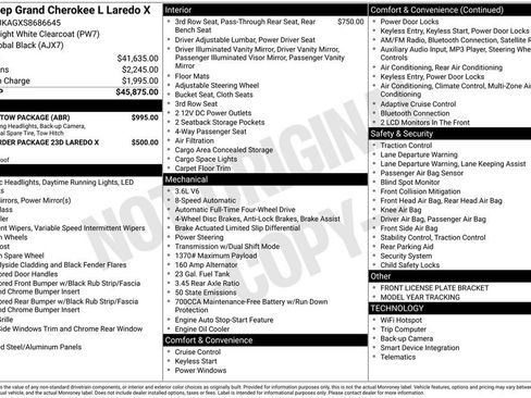 Used 2025 Jeep Grand Cherokee L Laredo w/ Trailer Tow Package AWD/4WD image 3