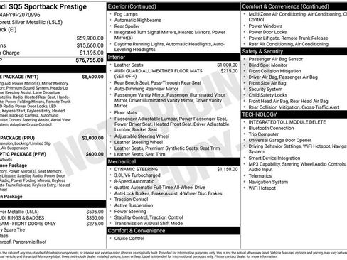 Certified 2023 Audi SQ5 Prestige w/ Prestige Package AWD/4WD image 44
