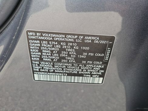 Certified 2021 Volkswagen Atlas SE image 38