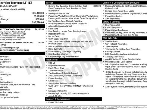 Used 2017 Chevrolet Traverse LT w/ Style and Technology Package FWD image 13