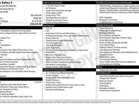 Certified 2024 Kia Seltos S AWD/4WD image 33