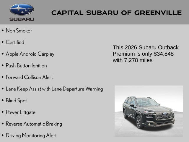 Certified 2026 Subaru Outback Premium AWD/4WD image 9