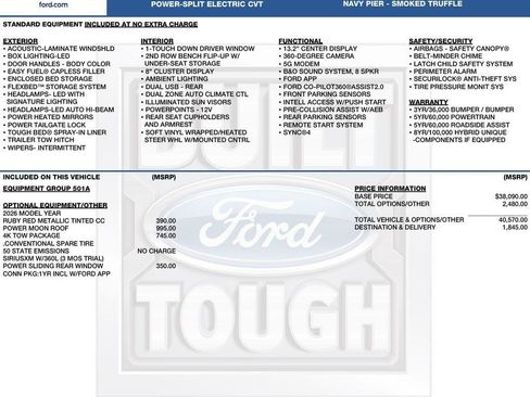 New 2026 Ford Maverick Lariat w/ 4K Tow Package AWD/4WD image 2