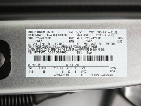 Certified 2025 Ford F150 Lariat w/ Equipment Group 501A Mid AWD/4WD image 27