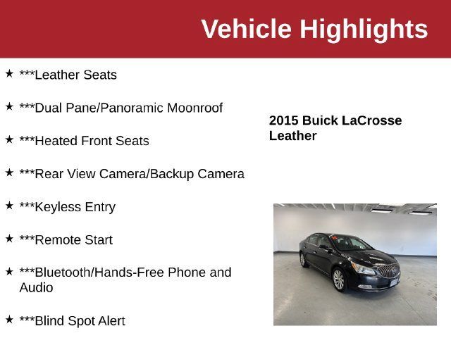 Used 2015 Buick LaCrosse Leather w/ Experience Buick Package FWD image 10