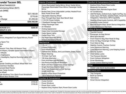 Certified 2022 Hyundai Tucson SEL w/ Cargo Package FWD image 7