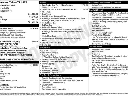 Used 2023 Chevrolet Tahoe Z71 w/ Luxury Package AWD/4WD image 2