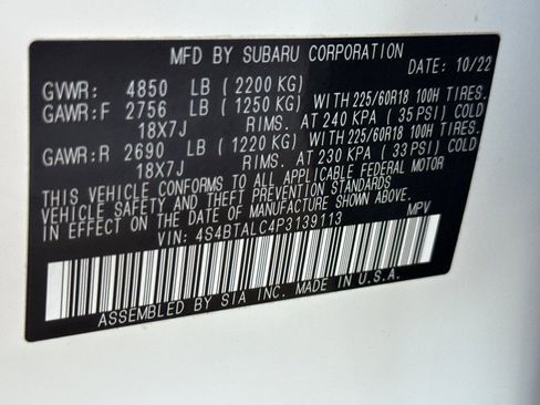 Certified 2023 Subaru Outback Onyx Edition AWD/4WD image 28