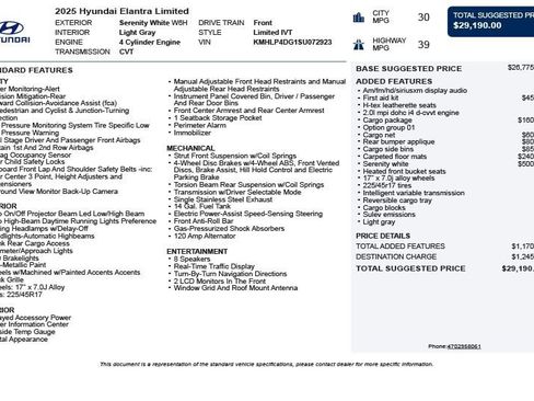 Used 2025 Hyundai Elantra Limited w/ Cargo Package FWD image 3