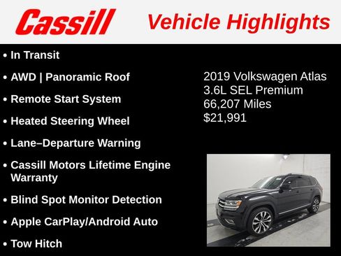 Used 2019 Volkswagen Atlas SEL Premium AWD/4WD image 3