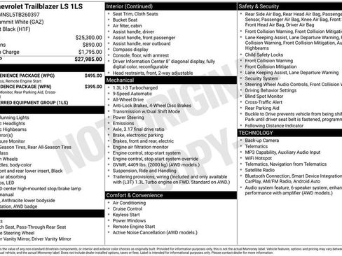New 2026 Chevrolet TrailBlazer LS w/ LS Convenience Package AWD/4WD image 25