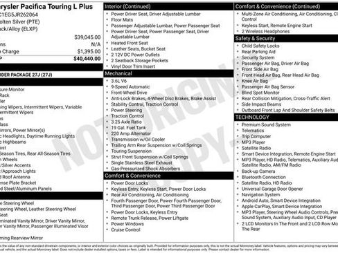Used 2018 Chrysler Pacifica Touring-L Plus FWD image 10