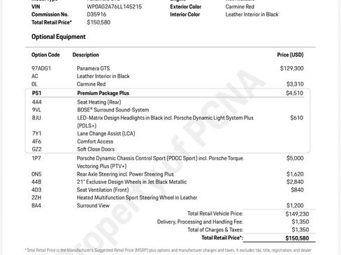 Used 2020 Porsche Panamera GTS image 4