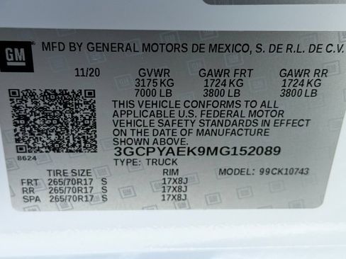 Used 2021 Chevrolet Silverado 1500 W/T w/ WT Value Package AWD/4WD image 22