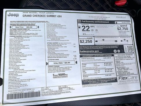 New 2026 Jeep Grand Cherokee Summit AWD/4WD image 14