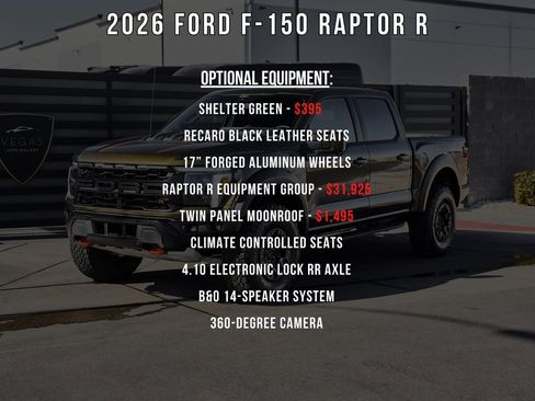 Used 2026 Ford F150 Raptor w/ Equipment Group 803A Raptor R image 5